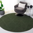 thumbnail image 2 of SAFAVIEH Revive Lorrin Diamond Polyester Area Rug, Green, 6'7" x 6'7" Round, 2 of 8