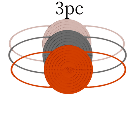 3 Piece Silicone Baking Mat Set With Handles, Round Baking Mats For Easy Use