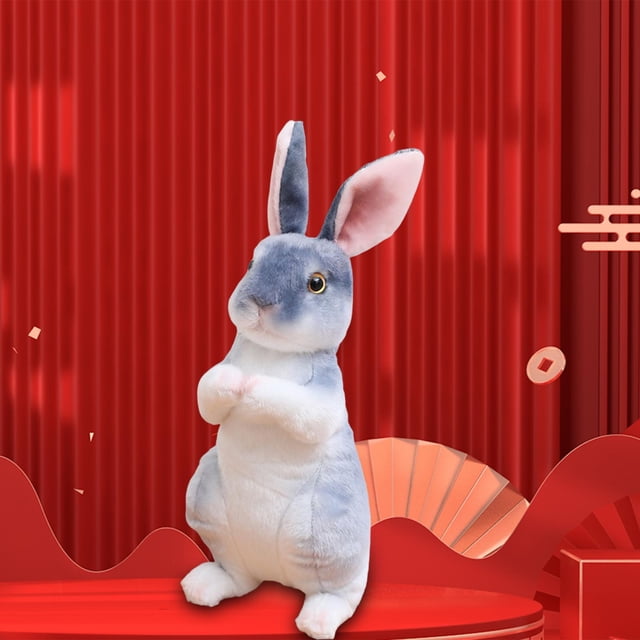 Peluche para Sofá, Almohada, Regalo, Comodidad, Juguete Encantador Suave, Muñeco de Peluche de Conejo para Acción de Gracias, Cumpl Salvador Conejo de peluche
