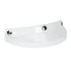 thumbnail image 3 of Visor de casco retro, pantalla universal de 3 broches para con 3 botones, fácil de instalar, reemplazo directo, accesorios, repuestos Blanco Yotijar pico de visera vintage, 3 of 7
