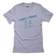 thumbnail image 1 of Hilarious Fish And Chips Classic Retro Graphic Men's Grey T-Shirt, 1 of 2