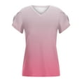 thumbnail image 5 of Fesfesfes Women Tops Womens Spring And Summer Casual V-Neck T-shirt Printed Short Sleeved Womans Under Shirt XS(US:2), 5 of 6