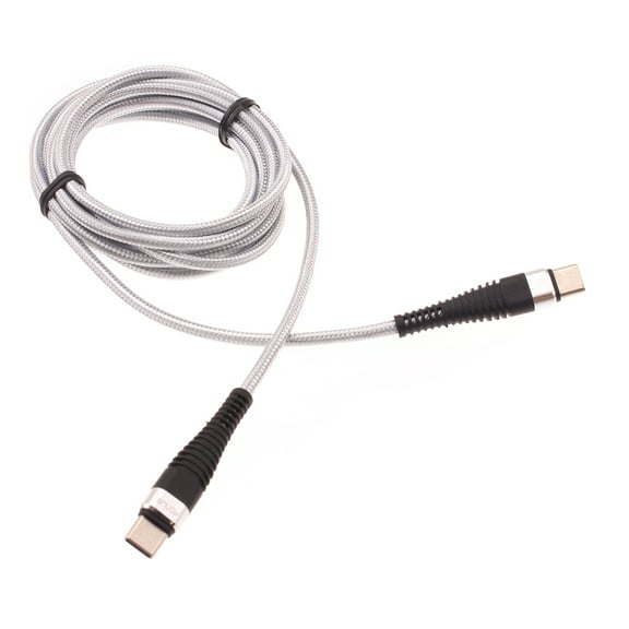 6ft PD Cable Type-C to USB-C Charger Cord Power Wire Sync Braided Fast V3D for LG G Pad X II 10.1, V60 ThinQ 5G, V50 ThinQ 5G, V35 ThinQ, Stylo 4 Plus, Google Nexus 5X, G8X ThinQ, G8 ThinQ