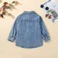 thumbnail image 7 of Otqutp Clearance Down Jackets Toddler Boys Girls Shirt Coat Jacket Denim Long Sleeve Kids Turn Down Collar Button Tops Outwear for Party Birthday School(A,18-24 Months), 7 of 7