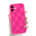 thumbnail image 1 of Funda de teléfono KANGHAR compatible con iPhone 16 de silicona, color rosa intenso, 1 of 6