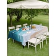 thumbnail image 2 of Rectangle Outdoor Tablecloth With Umbrella Hole And Zipper– Tropical Coastal Waterproof Patio Table Cover for Party, Picnic, Backyard, 52"x70" , Beach Ocean Waves Turquoise Aqua, 2 of 8