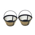 thumbnail image 4 of GOOHOCHY 2Pcs Reusable Coffee Filters Golden Stainless Steel Filtration for Coffee, 4 of 8