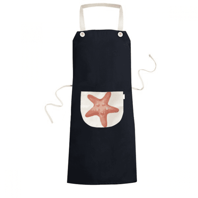 Starfish Marine Life Red Illustration Apron Bib Sarong Cooking Baking Kitchen Pocket Pinafore