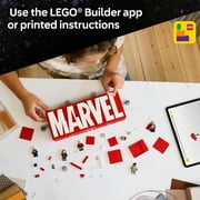 LEGO Marvel: MARVEL Logo & Minifigures Building Toy - Marvel Collectible Set for Kids, Boys and Girls, Ages 12+ Model Kit with 5 Minifigures - Gift Idea for Birthday - 76313