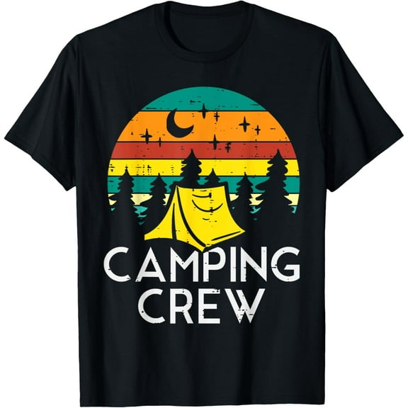 t-shirt Camping Crew Cute Camper Boys Girls Kids Youth Toddler T-Shirt.