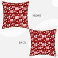 thumbnail image 3 of Haiem Ho-Ho-Ho Print Velvet Soft Solid Decorative Square Throw Pillow Covers Set with Elegant Piping Christmas Cushion Case for Sofa Bedroom Car-18"x18", 3 of 8