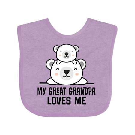 

Inktastic My Great Grandpa Loves Me Outfit Gift Baby Boy or Baby Girl Bib