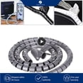 thumbnail image 2 of Cable Wire Wrap Organizer Spiral Tube Cable Winder Cord Protector Flexible Management Wire Storage Pipe Style B, 2 of 6