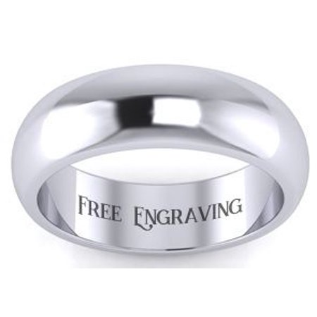 Superjeweler Platinum 6mm Comfort Fit Ladies And Mens Wedding