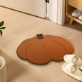thumbnail image 5 of Matoen Halloween Pumpkin Bathroom Rugs, Pumpkin Shaped Bath Mat, Machine Washable Orange Rug, Living Bedroom Kids Room for Halloween Decoration, Kitchen Area Rugs 23.6 x 23.6 inch, 5 of 6