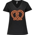 thumbnail image 3 of Inktastic Oktoberfest pretzel Women's Plus Size V-Neck T-Shirt, 3 of 5