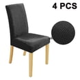 thumbnail image 1 of Muebles Sillas de cocina - Sillas de comedor tapizadas oscuras - 8PCS - Funda impermeable para silla - Negro + Azul, 1 of 4