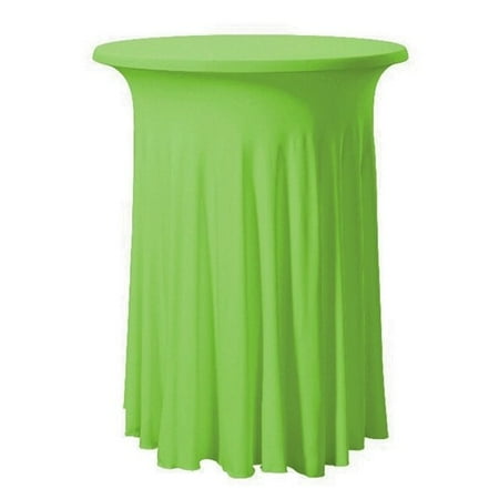 

ASWMXR Ruffled Round Spandex Wedding Table Covers Stretch Skirt Table Cloth Linens Party Event Decoration