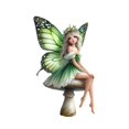 thumbnail image 2 of ¡Precios de Liquidación!, Llavero con colgante de mariposas verdes de acrílico Akmoler, 2 of 8