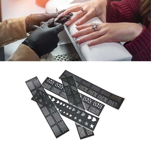 Placas De Estampado Para Decoración De Uñas, Plantillas Para Decoración De Uñas Respetuosas Con La Piel, Diseños Especiales, Papel Seguro, Fácil De Quitar Para Uso Doméstico