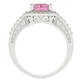 thumbnail image 4 of Halo Engagement Ring for Women - 2.78ct Simulated Pink Diamond in 14K White Gold Promise Ring, 4 of 6