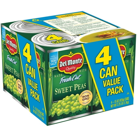 Sweet Pea Wedding Flowers - (8 Cans) Del Monte Fresh Cut Sweet Peas, 15 Oz, 4 Count Box