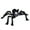 Blue, variant on Halloween Furry Spider Ornament with Skull Head, Large Black Fake Spider with Red Eyes, Spooky Creepy Prop for Yard, Porch, Haunted House, Indoor Outdoor Halloween Party Decor