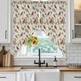thumbnail image 6 of Cardinal Bird Swag Valances for Windows, Kitchen Window Curtains Over Sink, Holly Branches Berry Winter Beige Window Treatment Curtains for Living Room/Bedroom Curtains 2 Panel Sets 36"x45", 6 of 8