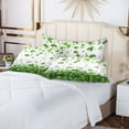 thumbnail image 6 of Plush Pillow Cases Body Size Ultra Soft Warm Pillowcases with Zipper Shamrocks Floating in Air 20"x54", 6 of 9