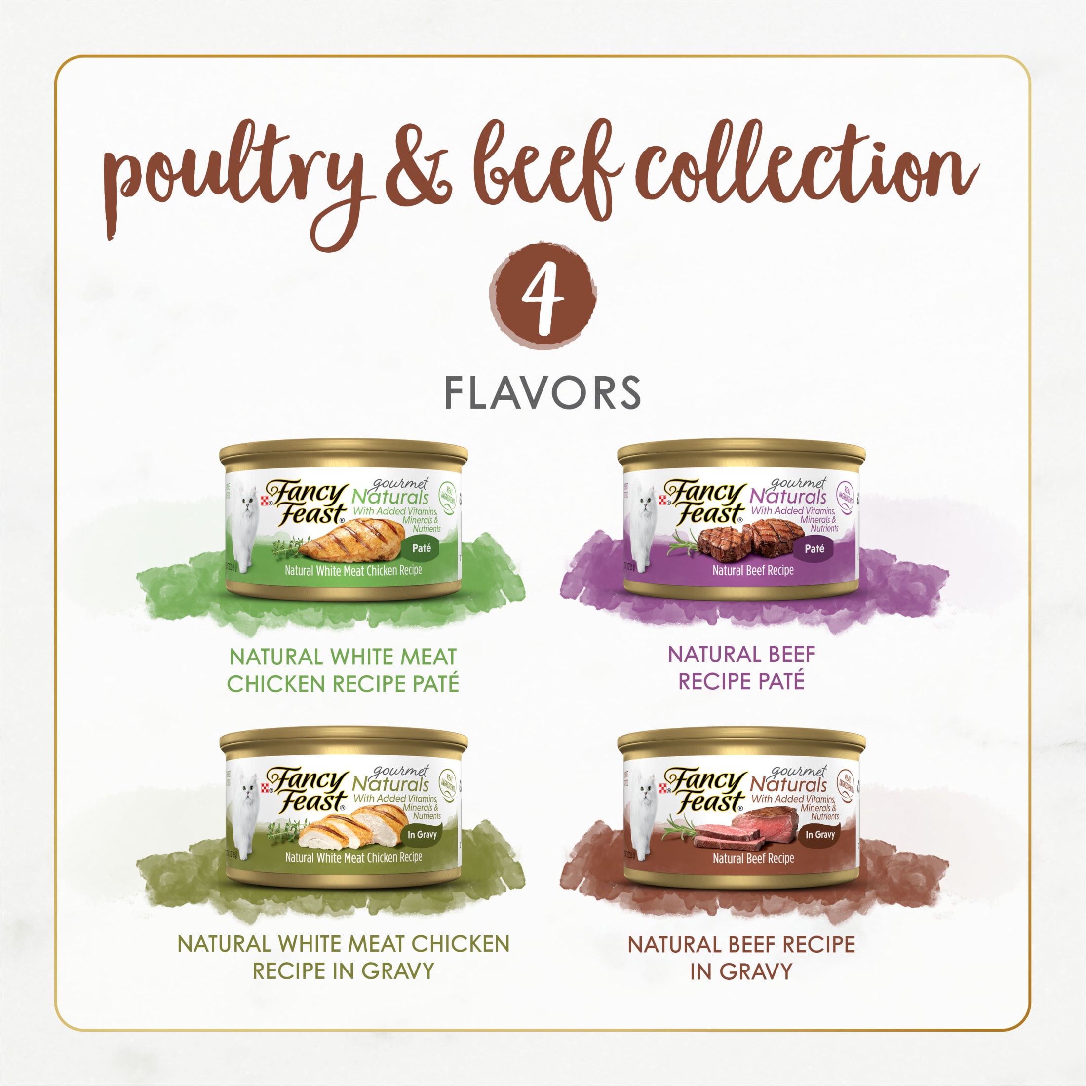 Fancy Feast Gourmet Naturals Poultry & Beef Variety Wet Cat Food, 3 oz, 30-Pack photo 4