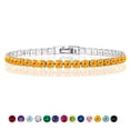 thumbnail image 1 of JeenMata 11 TCW Corte Redondo Noviembre - Citrino - Pulsera de tenis con piedra natal para mujer en diseño de eternidad - Chapado en oro blanco, Mujer, Adulto, 1 of 6