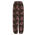 thumbnail image 4 of Odeerbi Kids Boys Girls Cute Bear Fleece Pajama Pants Winter Thermal Sleepwear Bottoms Kids Solid Color Print Warm Pants Loungewear Full Length Pants Kids Clothes Purple, 4 of 5