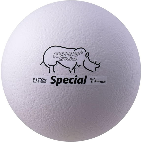 Champion Sports Special Rhino Skin Foam Ball White, 8.5 Inch