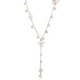 thumbnail image 3 of OPOLSKI Fashion Korean Style Faux Pearl Flowers Long Necklace Sweater Chain White, 3 of 8