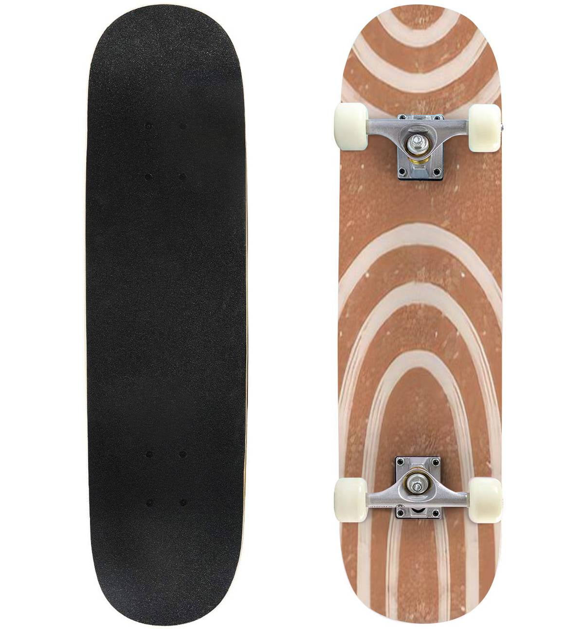 Modern abstract art with geometric lines rainbows Minimalist boho