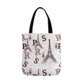 thumbnail image 2 of ASHLEIGH Fashion Paris Eiffel Tower Dandelions and Flowers Canvas Reusable Tote Bag Durable Shopping Tote Bags Book Bags for Women Men Kids, 2 of 3