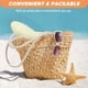 thumbnail image 4 of Sombrero de paja para mujer con circunferencia de 56-58 cm, sombrero para el sol, protector solar, para exteriores, con lazo, sombrero de copa plana, sombrero de playa, sombrero para el sol, 4 of 5