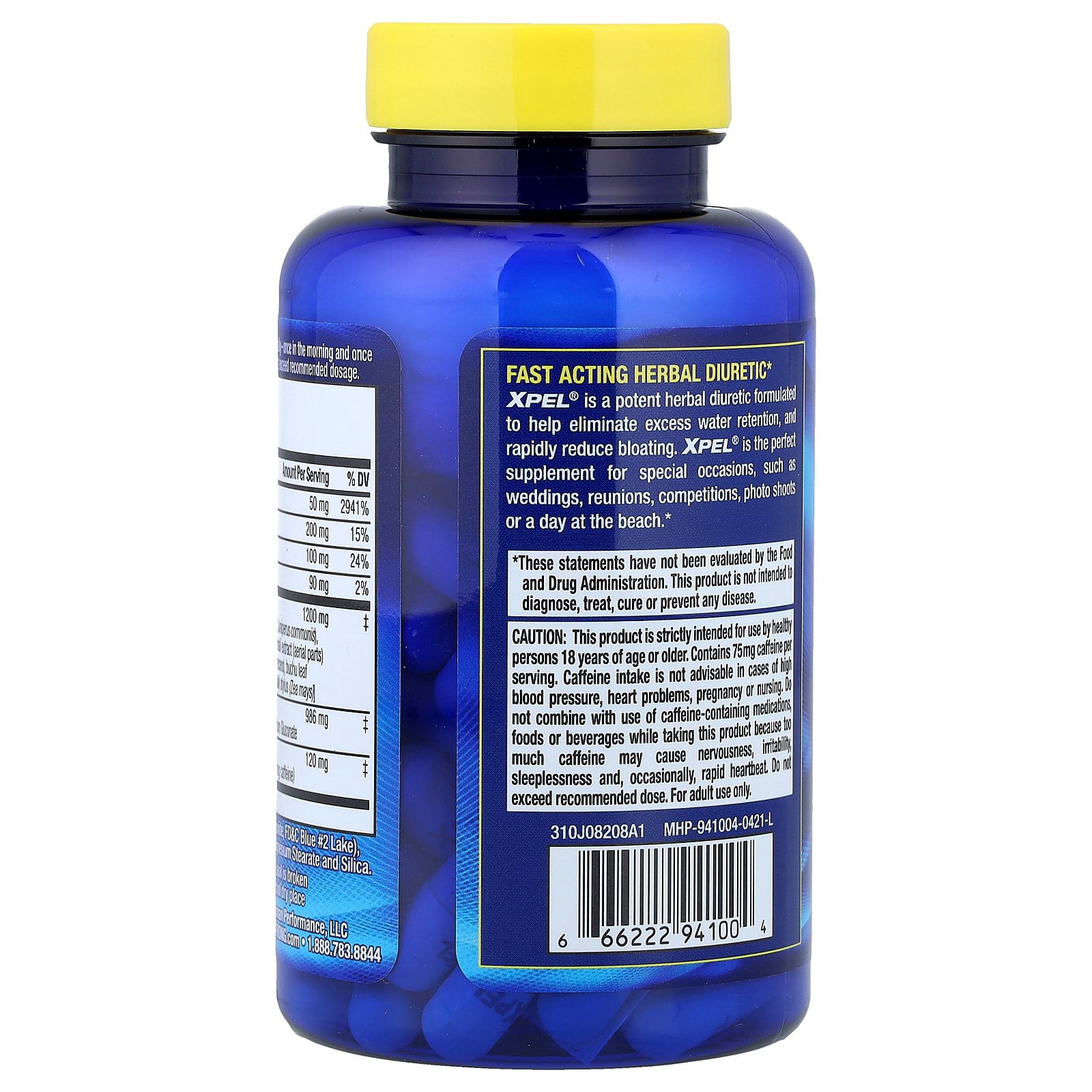 MHP XPEL, Maximum Strength Herbal Diuretic, 80 Capsules
