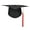 Type C, variant on Xinwanna Graduation Cap with Tassel Bachelors Hat with Adjustable Size Elastic Band Graduation Dress Accessory Master Degree Graduation Ceremony Hat (Type A)