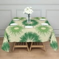 thumbnail image 3 of Green Tie Dye Square Tablecloth,Waterproof Square Table Cover,Wipeable Spillproof Washable Table Cover for Home Kitchen Party Decor 52"x52"(132x132cm), 3 of 6