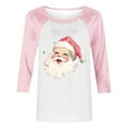 thumbnail image 4 of LckLvx T-Shirts de Noël pour Femmes Col Rond Manches 3/4 Raglan Chandail Tops Mignons Graphiques Décontractés, 4 of 4