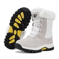 thumbnail image 6 of Stepedia Women's Warm Faux Fur Lined Windproof Mid-Calf Winter Snow Boots, White Size 6.5, 6 of 8