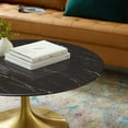 thumbnail image 6 of Lippa 36" Artificial Marble Coffee Table Gold Black, 6 of 7