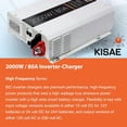 thumbnail image 2 of KISAE BIC1230100 Bi‑Directional Inverter‑Charger | 3000W Pure Sine Wave Inverter & 100A Smart Charger | Auto Transfer Switch | RV, Marine & Off‑Grid Ready, 2 of 4