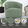 thumbnail image 3 of Mainstays Boucle Swivel Accent Chair, Olive, 3 of 16