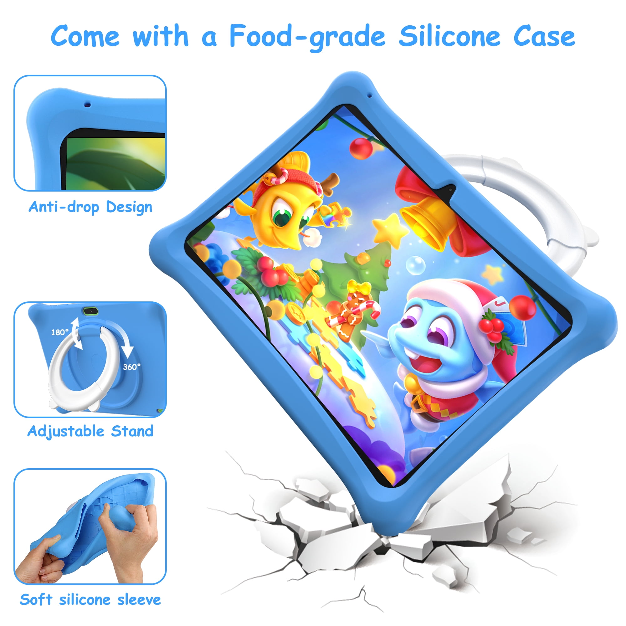 SGIN 10in Android 13 Kid Tablet 2GB RAM 64GB ROM 1280*800 Education Tab, 4-Core 1.6Ghz Allwinner 133