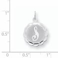 thumbnail image 2 of Beautiful Sterling Silver Rhodium-plated Brocaded Initial S Charm, 2 of 2