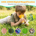 MYSPRI Handheld Digital Microscope for Kids, Portable Microscope with 2 ...