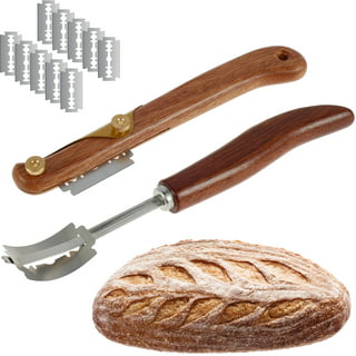 Heldig Premium Bread Lame with 4 Blades Wooden Handle,Bread Bakers Lame  Slashing Tool,Dough Scoring Knife,for Sourdough Bread Slashing Included  Leather CoverB 