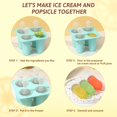 thumbnail image 3 of Moldes reutilizables de silicona for paletas  4 rejillas con tapas y varillas for helado casero fácil  Perfecto for delicias de verano  Azul, 3 of 3